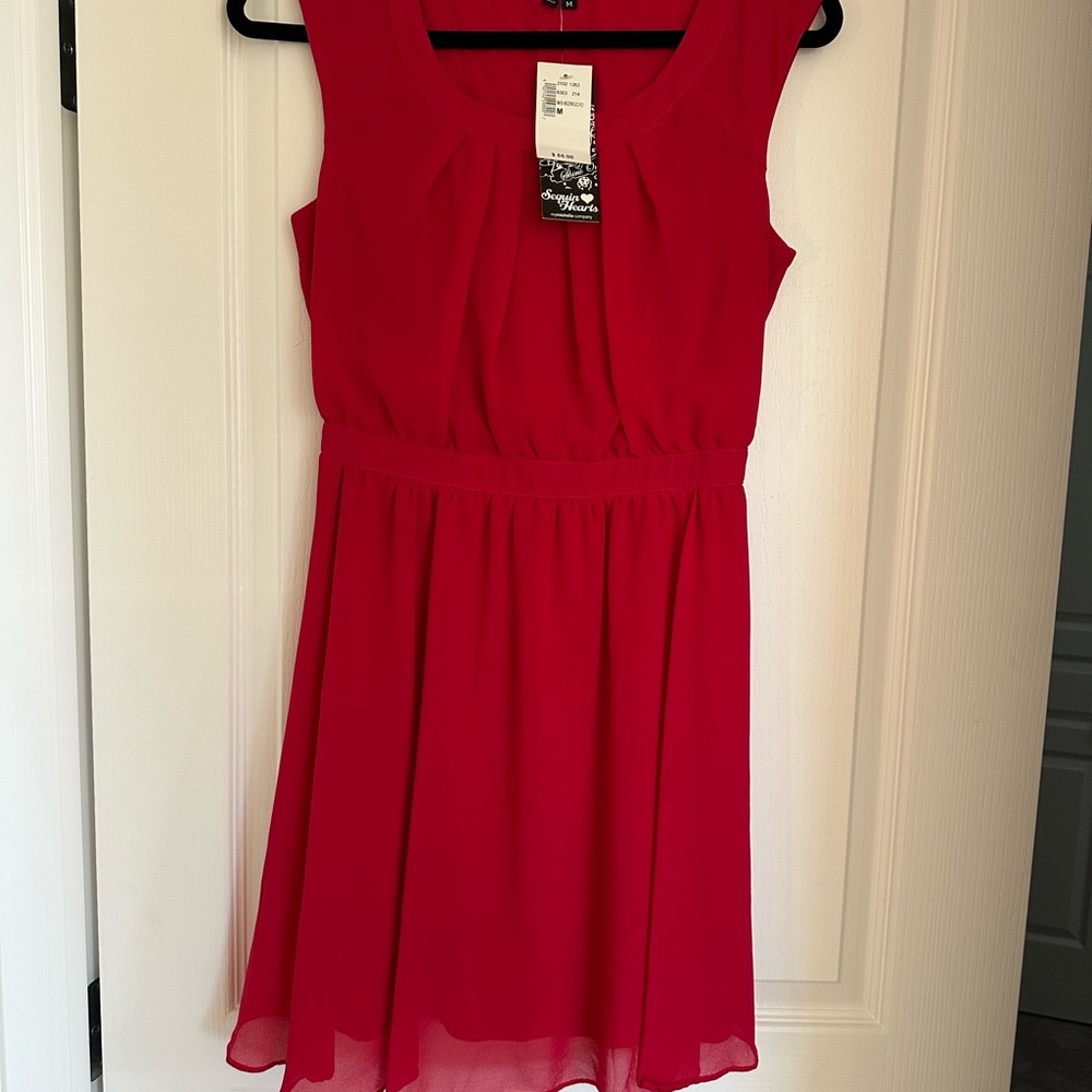 Sequin Hearts Vibrant Red Dress